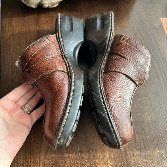 BOC Born Concept Women Brown Leather Slip On Mule Clog Shoe Size 10 - Picture 7 of 8